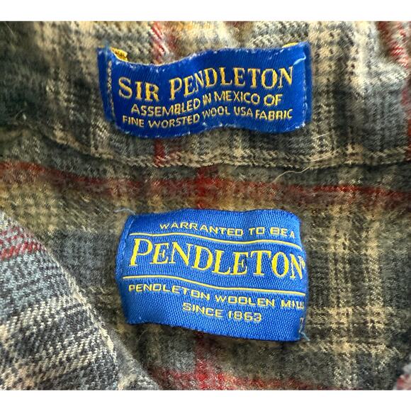 Pendleton Youth Wool Blend Flannel Shirt Size Small (10-12) - Picture 4 of 7